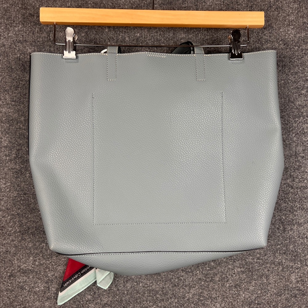 NEW $168 Calvin Klein Rachel Vegan Leather Novelty Tote Bag‎ Blue Shoulder bag - Picture 6 of 8